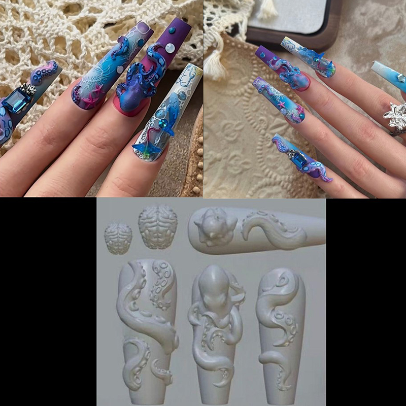 Nail Art Strawberry - ✰ ✪ Cetakan Silikon 3D Kelinci