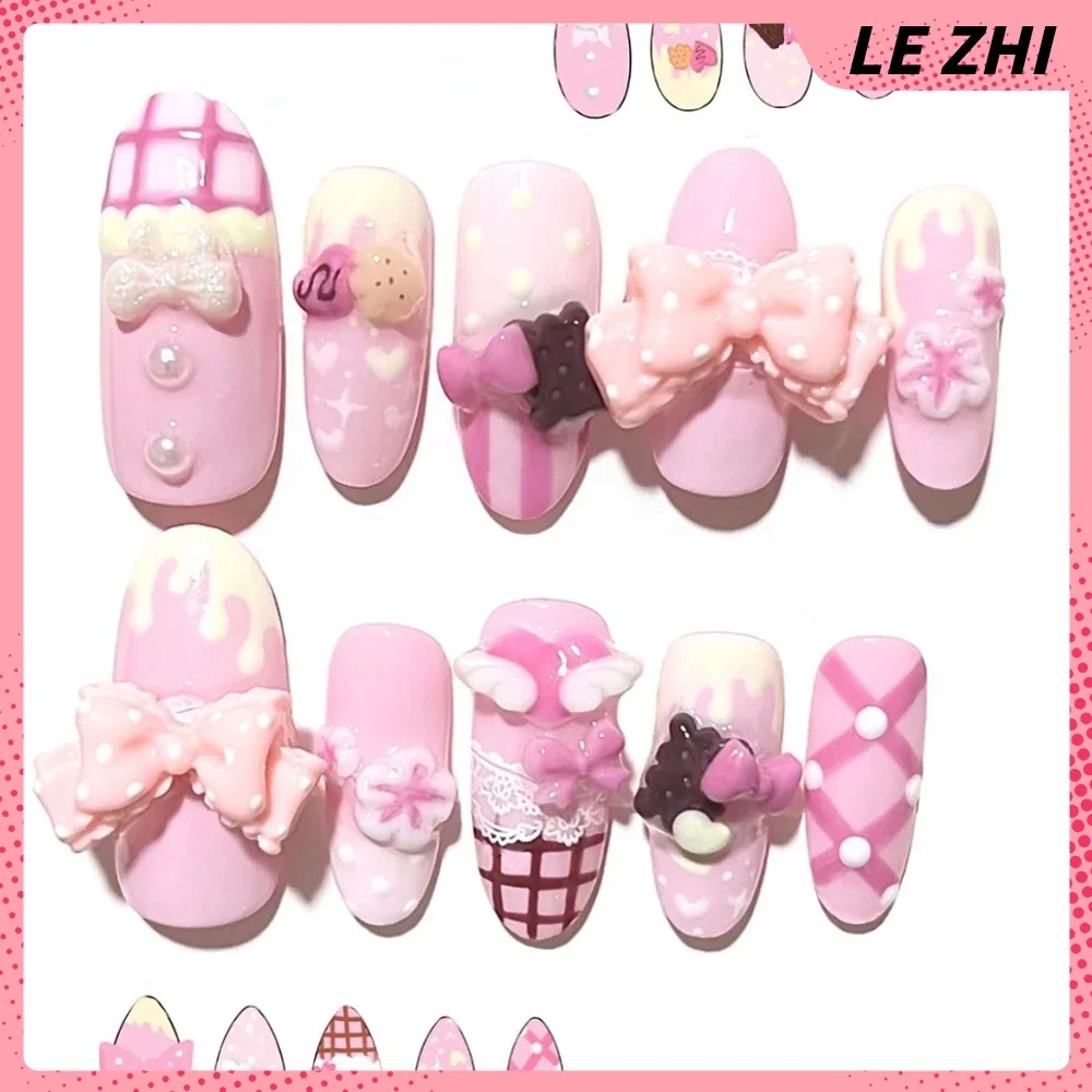 Kuku Palsu 3D Kawaii Rilakkuma - Nail Art Strawberry ulasan dan harga
