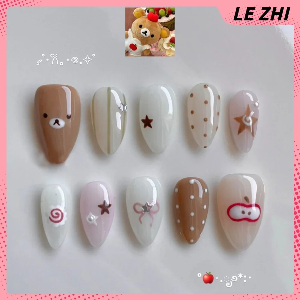 Kuku Palsu 3D Kawaii Rilakkuma - Nail Art Strawberry ulasan dan harga