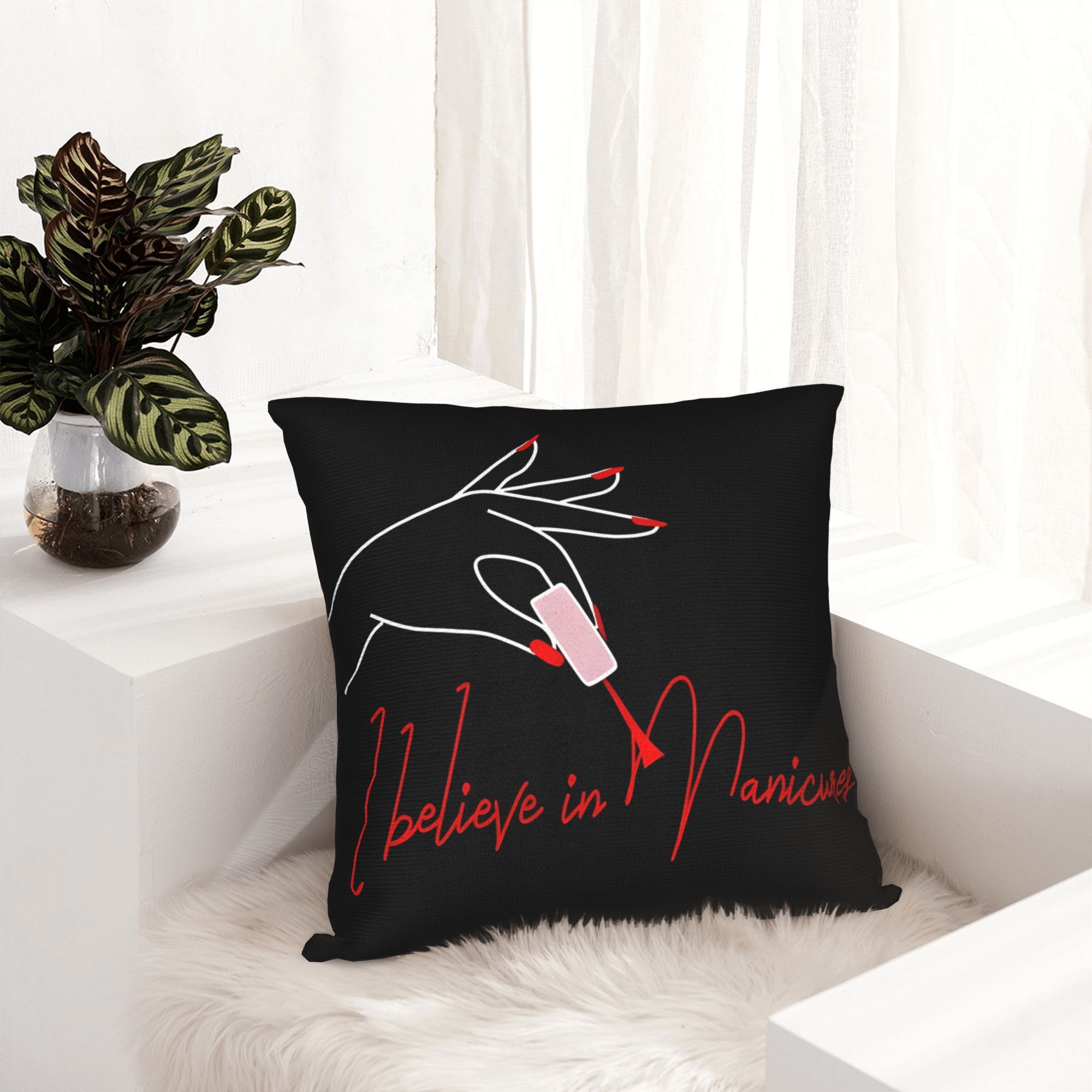Sarung Bantal Seni Kuku Maniku - Nail Art Quotes Funny ulasan dan harga
