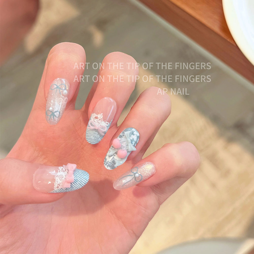 Stiker Kuku 3D Rilakkuma Lucu  - Nail Art Strawberry ulasan dan harga