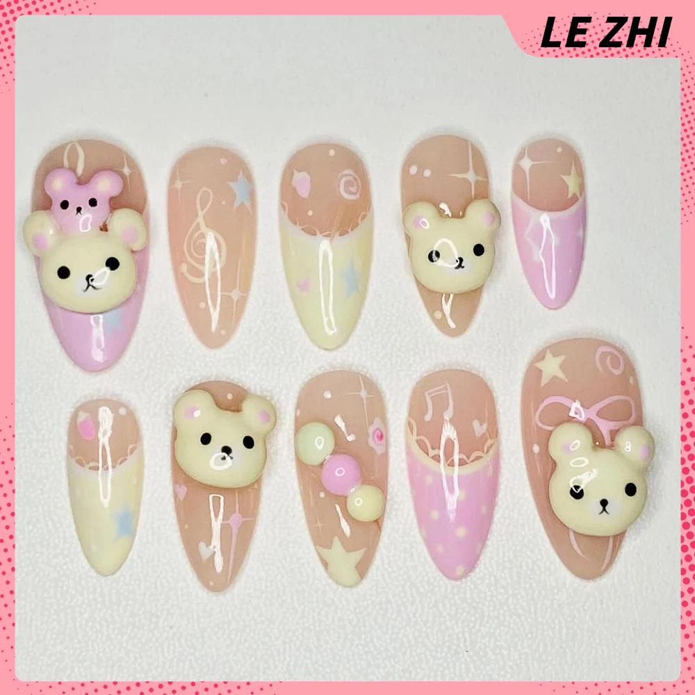 Rilakkuma Buatan Tangan 3D Tek - Nail Art Strawberry ulasan dan harga