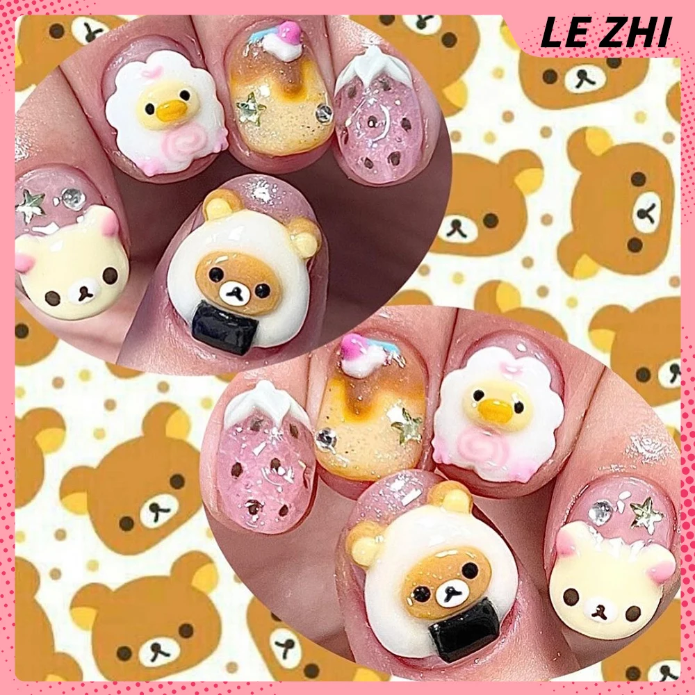 Rilakkuma Buatan Tangan 3D Tek - Nail Art Strawberry ulasan dan harga