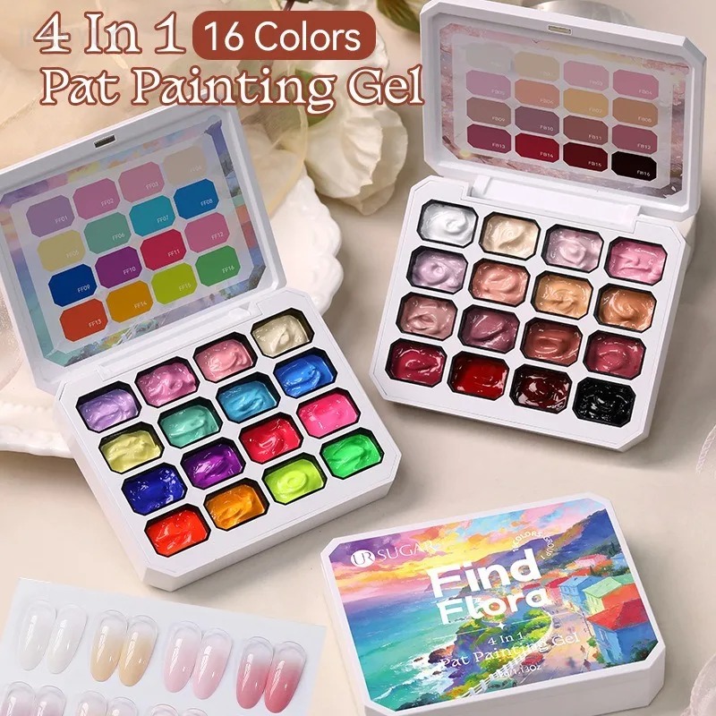 4 in 1 16 Warna Gel Lukis Kuku - Nail Art One Piece ulasan dan harga