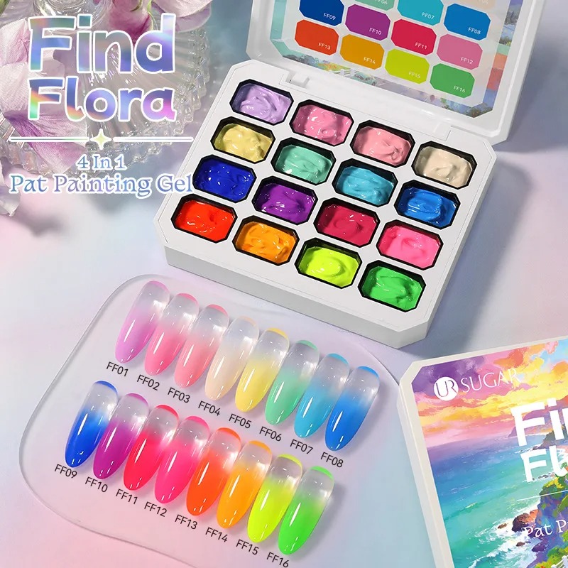 4 in 1 16 Warna Gel Lukis Kuku - Nail Art One Piece ulasan dan harga