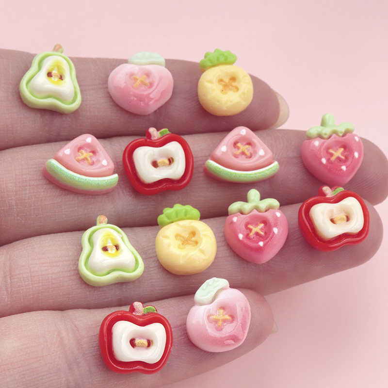 50/500 Buah Cabochon Seni Kuku - Nail Art Strawberry ulasan dan harga