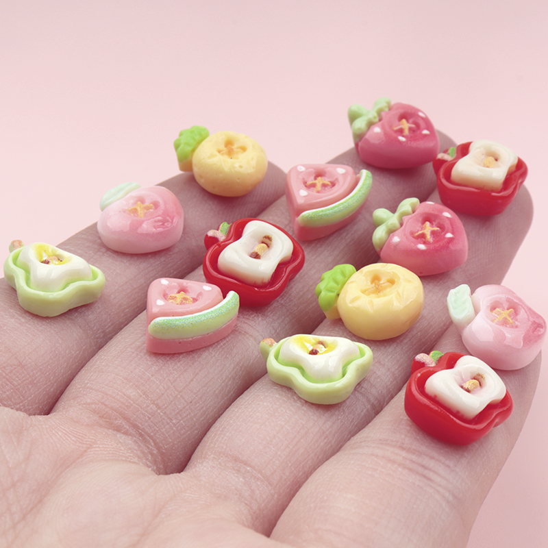 50/500 Buah Cabochon Seni Kuku - Nail Art Strawberry ulasan dan harga