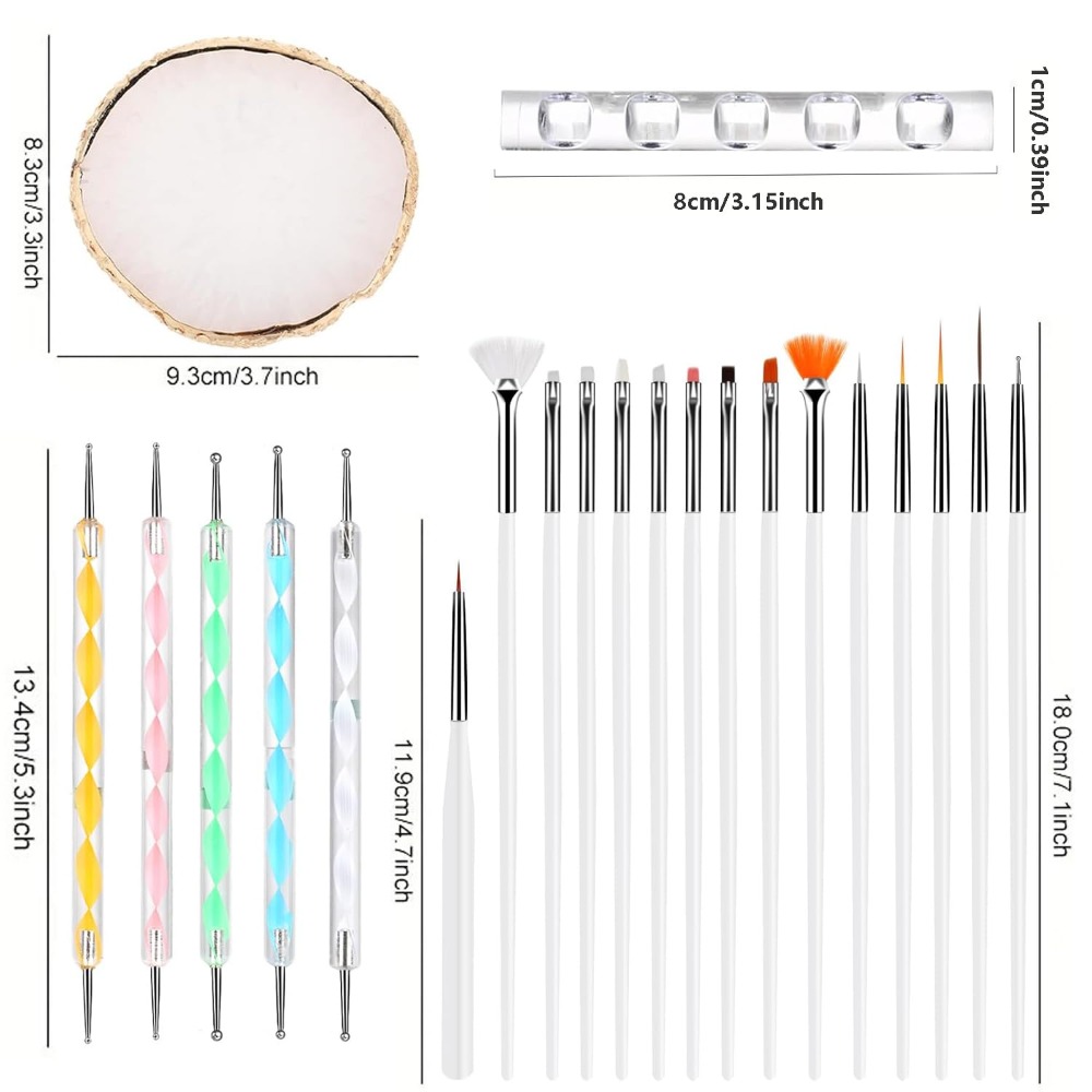 Set Kuas Nail Art 22 Buah, Pen - Nail Art One Piece ulasan dan harga
